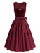 Weißes & Weinrotes Oktoberfest Dirndl-Set mit Spitze und Schürze