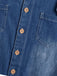 Blauer 40er Denim-Jumpsuit mit Carmen-Ausschnitt und Taschen