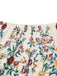 Beige 60er schulterfreies Bodycon-Kleid mit Blumen-Print