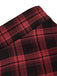 Schwarz-rotes 50er Karo-Blazer & Rock-Set mit Gürtel