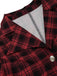 [Vorverkauf] Schwarz-rotes 50er Karo-Blazer & Rock-Set mit Gürtel