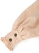 Beige 70er Bluse mit Rüschenkragen und Ballonärmeln