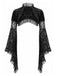 70er Gothic Spitzen-Cape mit Glockenärmeln