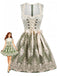 Hellgrünes 50er Oktoberfest-Dirndl-Set mit Spitzenschürze