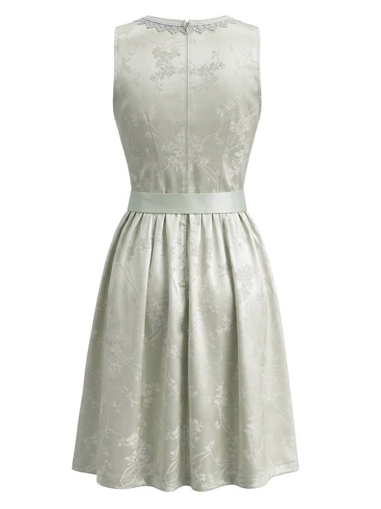 Hellblaues 50er Kleid mit Schürze und Top