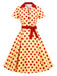 40er Shirtkleid mit Polka-Dots und Bindegürtel