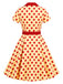 40er Shirtkleid mit Polka-Dots und Bindegürtel