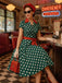 40er Shirtkleid mit Polka-Dots und Bindegürtel