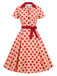 40er Shirtkleid mit Polka-Dots und Bindegürtel