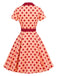 40er Shirtkleid mit Polka-Dots und Bindegürtel