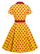 40er Shirtkleid mit Polka-Dots und Bindegürtel