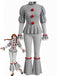 50er Clown-Set mit Pompon-Rüschen-Top und Hose