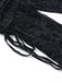 70er Spitzen-Schlaghose mit Rock-Overlay und Raffung