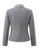 Graue 50er Jacke mit Stehkragen und Zickzack-Besatz