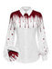 40er Halloween-Hemd mit Blutflecken-Print