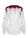 40er Halloween-Hemd mit Blutflecken-Print