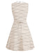 60er ärmelloses Kleid mit Mumien-Print und Peter-Pan-Kragen