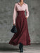 30er Shirtkleid mit Streifen und Wildleder-Patchwork