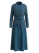40er Nadelstreifenset aus Blazer und A-Linien-Midikleid