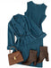 40er Nadelstreifenset aus Blazer und A-Linien-Midikleid