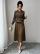 40er Nadelstreifenset aus Blazer und A-Linien-Midikleid
