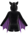 [Vorverkauf] Lila 60er Halloween Batgirl Samt-Romper mit Fledermausärmeln und Katzenohren-Kapuze
