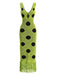 80er Kleid mit Polka-Dots und Lochstrick