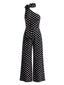 50er Jumpsuit mit Polka-Dots und asymmetrischem Neckholder