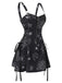 60er Halloween A-Linien-Kleid mit Sternen und Mond