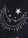 60er Halloween A-Linien-Kleid mit Sternen und Mond