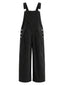 50er Cord-Latzhose mit Taschen und weitem Bein