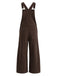50er Cord-Latzhose mit Taschen und weitem Bein