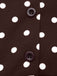 Braunes 60er Polka-Dot Kleid mit Reverskragen und Gürtel