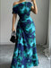 70er Raffkleid mit One-Shoulder und Blumen