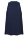 Marineblaues 70er Königin-Kostüm-Plisseekleid mit Cape