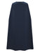 Marineblaues 70er Königin-Kostüm-Plisseekleid mit Cape