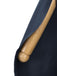 Marineblaues 70er Königin-Kostüm-Plisseekleid mit Cape