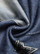 Dunkelblaue 70er Schlaghose mit Stern-Patchwork und Denim-Print