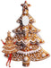 70er Weihnachtskostümkleid in Lebkuchen-Tannenbaumform
