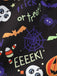 50er Halloween-Swingkleid mit Kürbis-Print und Blütenkragen