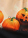 50er Halloween Swingkleid mit Kürbis-Print und Wellen-Ausschnitt