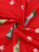 50er Weihnachts-Jumpsuit mit Tannenbaum-Print und Langarm