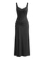 30er Maxikleid mit Spitze und Raffung