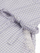 Tailliertes lavendelfarbenes 50er Ginghamkleid mit Spitze und Taschen