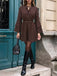 Braunes 60er Minikleid mit Polka-Dots und Glockenärmeln