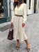 Beige 30er Satinbluse & gepunkteter Meerjungfrauenrock