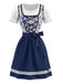 50er Oktoberfest-Dirndlset mit Blumen und Schürze