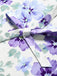 50er Träger-Swingkleid mit lavendelfarbenen Blumen