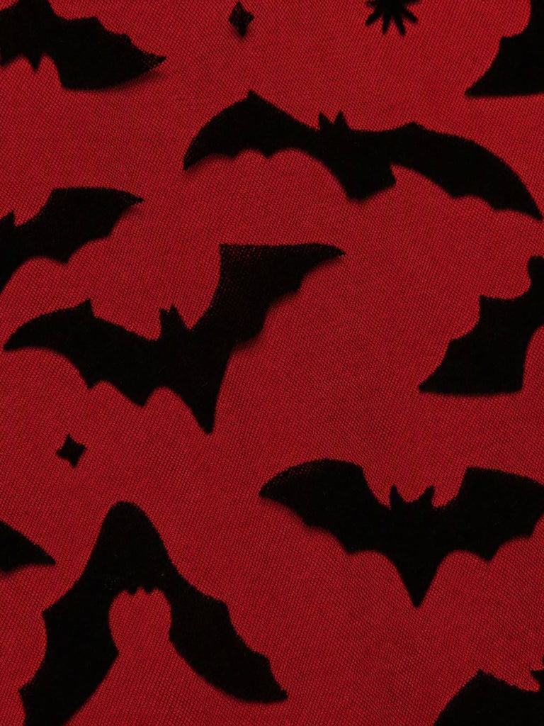 50er Halloween Kleid mit Fledermausprint und Neckholder