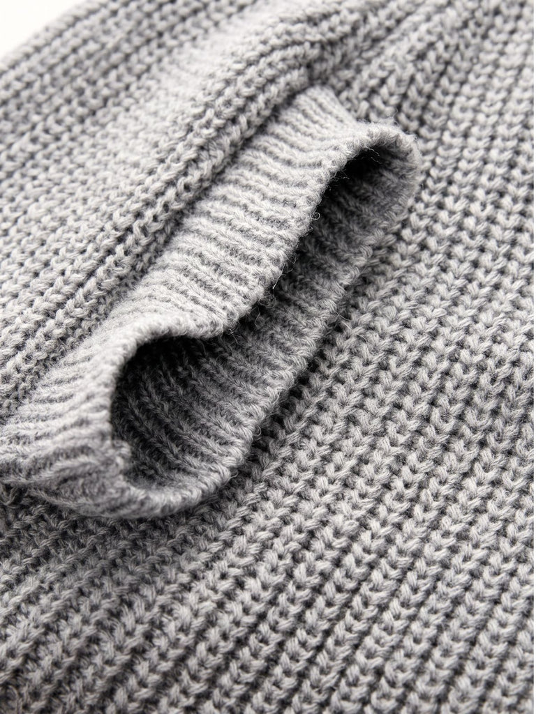 50er Rollkragen-Strickpullover mit Ärmeln im Cape-Look